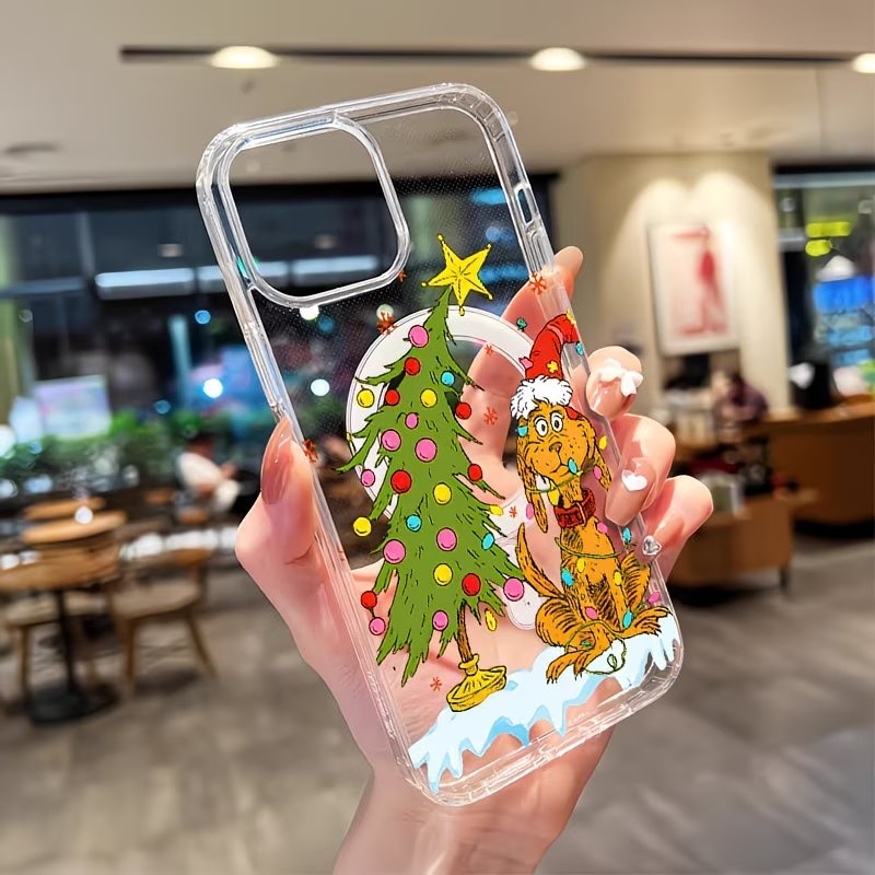 강아지 테마 크리스마스 파티 투명 폰 케이스 아이폰 1 - Phone Cases Magsafe 리뷰 및 가격