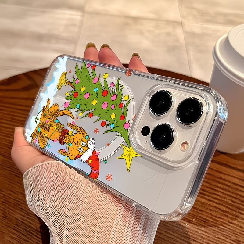 강아지 테마 크리스마스 파티 투명 폰 케이스 아이폰 1 - Phone Cases Magsafe 리뷰 및 가격