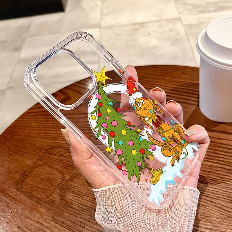강아지 테마 크리스마스 파티 투명 폰 케이스 아이폰 1 - Phone Cases Magsafe 리뷰 및 가격