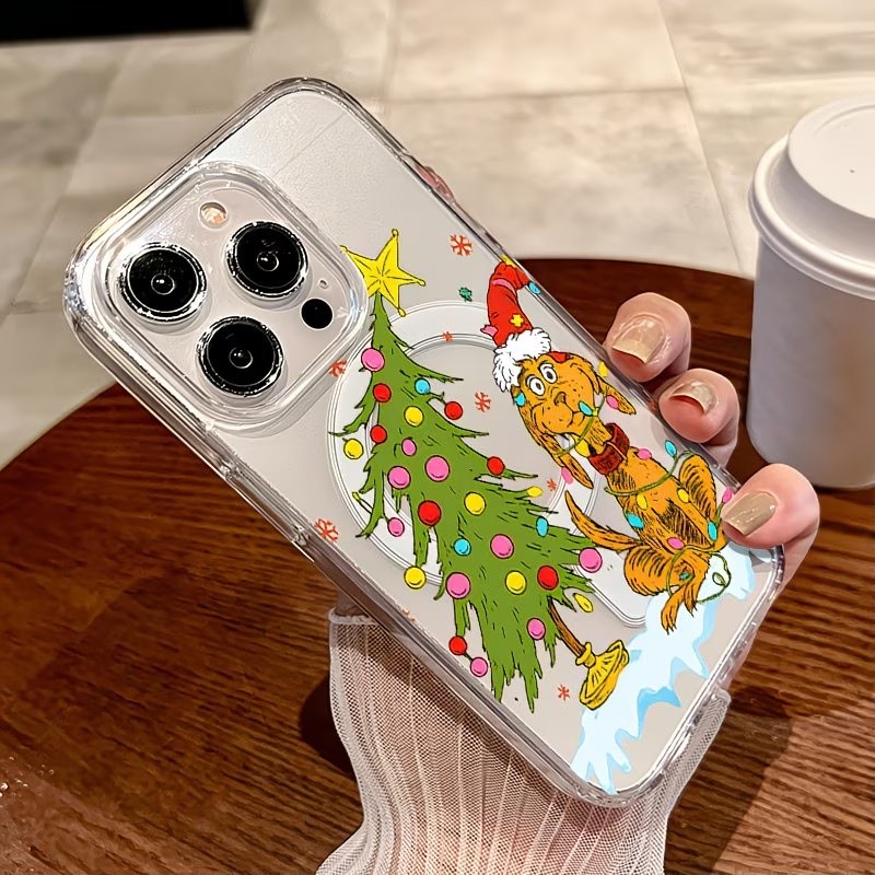 강아지 테마 크리스마스 파티 투명 폰 케이스 아이폰 1 - Phone Cases Magsafe 리뷰 및 가격
