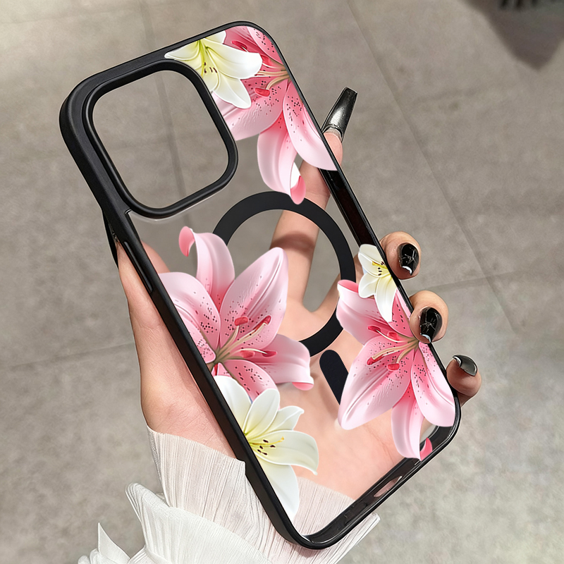 화이트 릴리 플로럴 자석형 폰 케이스 아이폰 17 16 - Phone Cases Magsafe 리뷰 및 가격